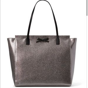 Brand New Kate Spade New York Mavis Street Glitter Taden Tote in Anthracite